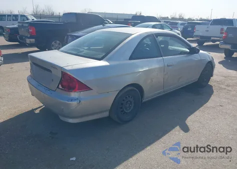 2004 Honda Civic Vp from USA, damaged, VIN 1HGEM21104L050903